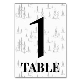 Numeração De Mesa Números de Mesa para Casamento Minimalista na Flor