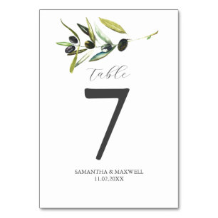 Numeração De Mesa Números de Mesa para Casamento Temas de Oliveira C