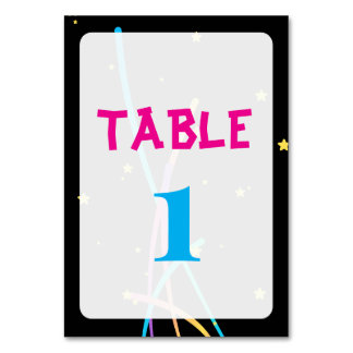 Numeração De Mesa Números de Mesa para Festa Glow – Neon e Divertido
