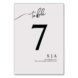 Numeração De Mesa Números de mesa para um casamento moderno.