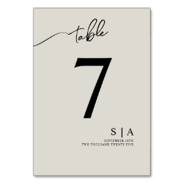 Numeração De Mesa Números de mesa para um casamento moderno.