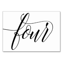 Numeração De Mesa Números de Mesa - Tipografia Luxuosa (Preto) 4