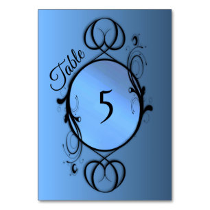 Numeração De Mesa Números de Tabela Azul
