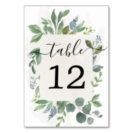 Numeração De Mesa Números de Tabela Casada Eucalyptus Azul Dusty