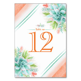 Numeração De Mesa Números de tabela cor d'água verde laranja