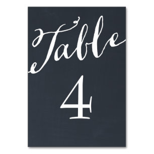Numeração De Mesa Números de Tabela de Caligrafia Chalkboard