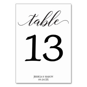 Numeração De Mesa Números de Tabela de Casamento Clássico Duplo Lado