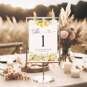 Numeração De Mesa Números de Tabela de Casamento de Citros Verdes-li