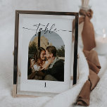 Numeração De Mesa Números de Tabela de Casamento de Fotos de Script<br><div class="desc">Este é um elegante e moderno número de mesas com uma bela fonte caligráfica e design minimalista. Edite a maioria dos textos e todas as cores para fazer com que este número da tabela de fotos seja ajustado às suas necessidades de evento e estilo pessoal // Para itens correspondentes, visite...</div>