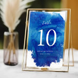 Numeração De Mesa Números de Tabela de Casamento de Ocultação de Pne<br><div class="desc">Cartões de números de tabela de casamento impressos com um fundo de cor azul-abstrato para a água para coordenar com a nossa coleção de Ocultos Sapphire. Personalize cada número necessário e adicione cada um ao carrinho individualmente para garantir uma impressão precisa. Use as ferramentas de design para editar as fontes...</div>
