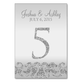 Numeração De Mesa Números de Tabela de Casamento de Olhos de Silver