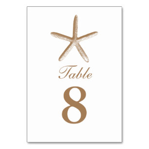 Numeração De Mesa Números de Tabela de Casamento de Praia de Starfis