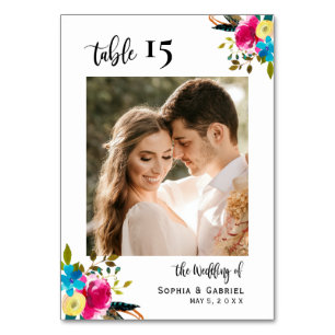 Numeração De Mesa Números de Tabela de Casamento de Script Boho Dupl