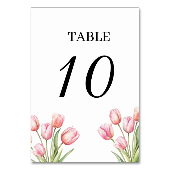 Numeração De Mesa Números de Tabela de Casamento de Tulip (Frente)