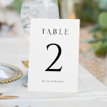 Numeração De Mesa Números de Tabela de Casamento Elegante Simples<br><div class="desc">Números Simples e Elegantes de Tabelas Casadas (Preto e Branco) - Esses números simples e elegantes de tabelas de casamento apresentam um roteiro elegante de serifa. Altere seus nomes e adicione individualmente ao carrinho.</div>