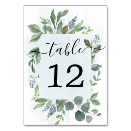 Numeração De Mesa Números de Tabela de Casamento Eucalipto Azul Dust