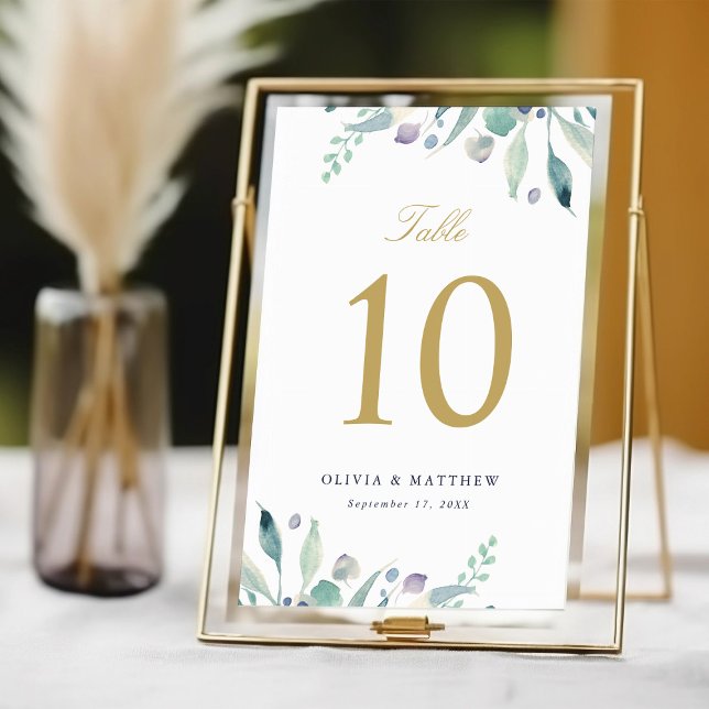 Numeração De Mesa Números de Tabela de Casamento Floral Luxe (Criador carregado)