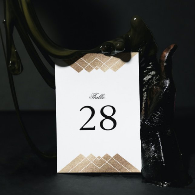 Numeração De Mesa Números de Tabela de Casamento Geométrica Dourada  (Criador carregado)