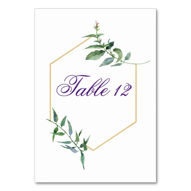 Numeração De Mesa Números de Tabela de Casamento Imprimíveis, Verde  (Frente)
