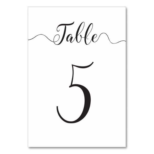 Numeração De Mesa Números de Tabela de Casamento Mesa 5 (Frente)
