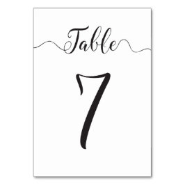 Numeração De Mesa Números de tabela de casamento Mesa 7