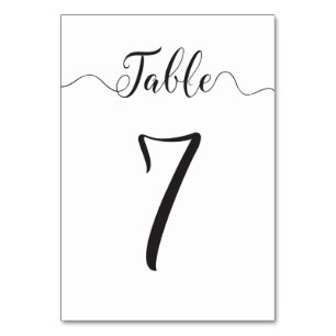 Numeração De Mesa Números de tabela de casamento Mesa 7
