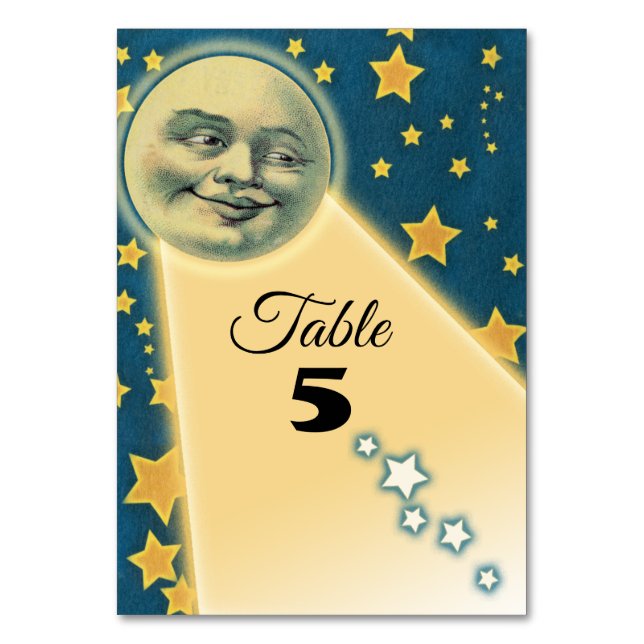 Numeração De Mesa Números de Tabela de Casamento Romance em Luar (Frente)