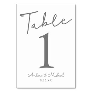 Numeração De Mesa Números de Tabela de Casamento Script de assinat