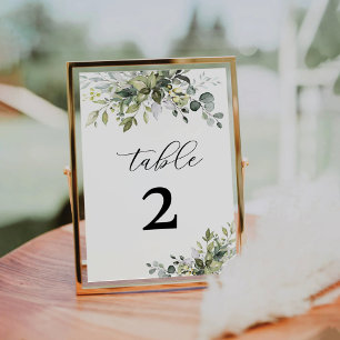 Numeração De Mesa Números de Tabela de Casamento Verde
