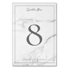 Numeração De Mesa Números de Tabela de Casamentos Elegante Marble e