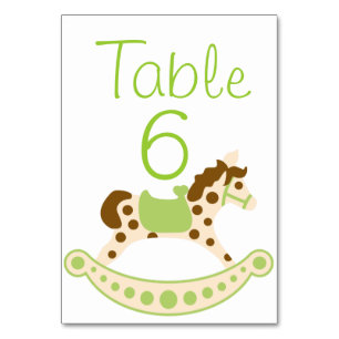 Numeração De Mesa Números de Tabela de Chás de fraldas de Cavalos Ro