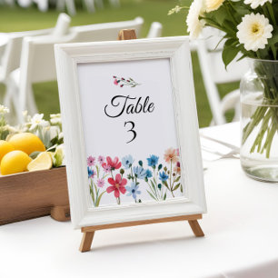Numeração De Mesa Números de tabela de Chás de fraldas de flor sel