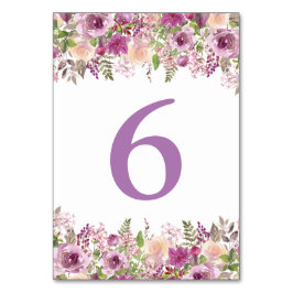 Numeração De Mesa Números de Tabela de Chás de Lavanda de Aquarela R