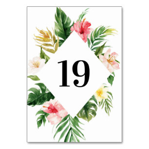 Numeração De Mesa Números de Tabela de Frame Floral Tropical de Diam