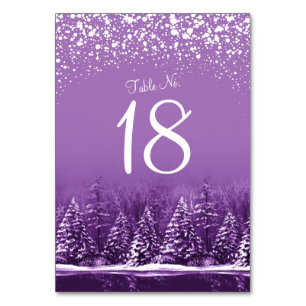Numeração De Mesa Números de tabela de pinheiros roxos casamentos no