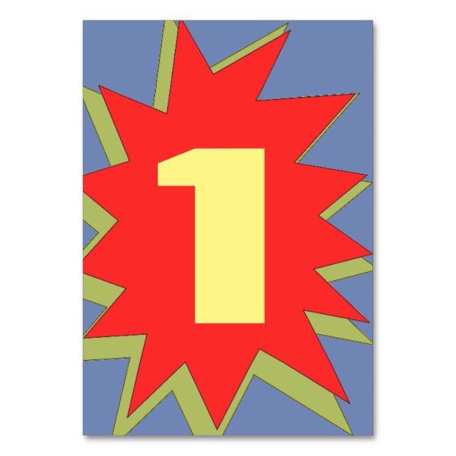 Numeração De Mesa Números de Tabela de Quadrinhos de Super-Herói (Frente)