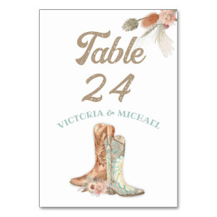 Numeração De Mesa Números de Tabela do Boots Florais Noivas e Groom