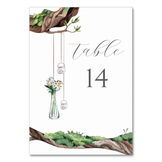 Numeração De Mesa Números de Tabela do Jardim Doce (Frente)