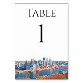 Numeração De Mesa Números de Tabela do Skyline Pittsburgh
