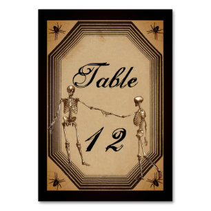 Numeração De Mesa Números de Tabela Elegante Rustic Gothic Deco Ske