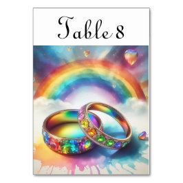 Numeração De Mesa Números de Tabela gay LGBTQ de Anéis Arco-Íris Cas
