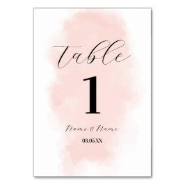 Numeração De Mesa Números de Tabela Lavagem de Pêssego de Aquarela d
