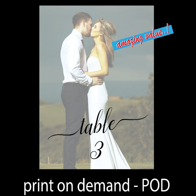 Numeração De Mesa Números de Tabela Linda Foto de Casamento de Casal (Criador carregado)