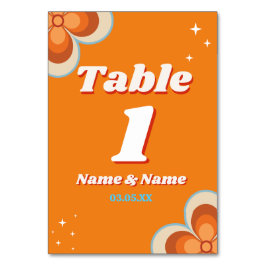 Numeração De Mesa Números de Tabela Retroativa de Casamento 1970s