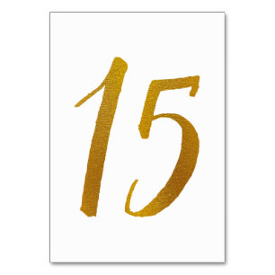 Numeração De Mesa Números de Tabela - Tipografia do Script de Pincel