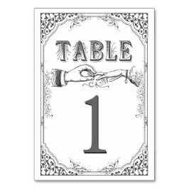 Numeração De Mesa Números de tabela vitoriana da antiga hora