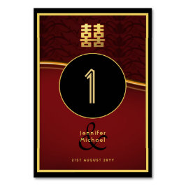 Numeração De Mesa Números de Tabelas Casadas Chinesas Vermelhas Dour