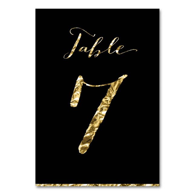 Numeração De Mesa Números de Tabelas de Casamento de Folha Negra Neg (Frente)