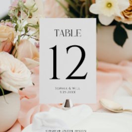Numeração De Mesa Números de Tabelas de Casamento Whimsy Moderno