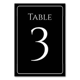 Numeração De Mesa Números de Tabelas na moda preto e branco